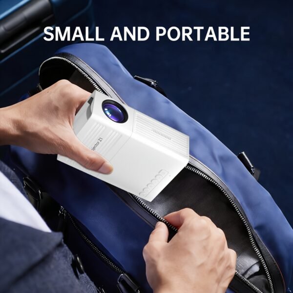 Portable projector, supports 1080P, USB connection, remote control - compatible with smartphones, tablets, laptops, TV sticks, 1280720 native resolution, large screen display, modern projector