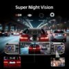 AXH 360 ° panoramic 34 lens channel 1080P high-definition ultimate safety driving recorder set, 1080P front and 720P front, back, left, right full coverage, four screen display, high-definition night vision, WDR, G sensor